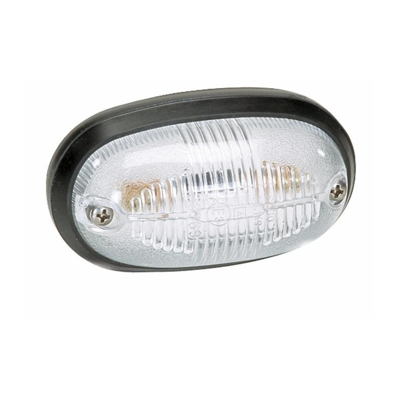White oval front end-outline marker lamp