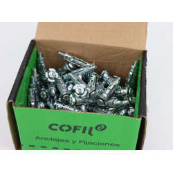 Box of 100 Placo metal expansion plugs with 5x37 mm screws