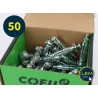 Box of 50 Placo metal expansion plugs with 6x52 mm screws