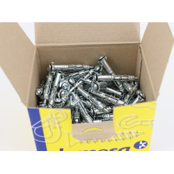 Box of 100 Placo metal expansion plugs with 4x45 mm screws