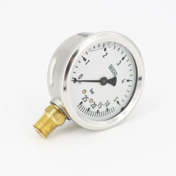 0 - 5/25 - M 1/4" isometric glycerine bath pressure gauge