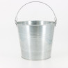 Robust and versatile 12L galvanized steel garden bucket with handle - Soil, water, mortar