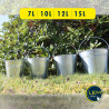 Robust and versatile 7L galvanized steel garden bucket with handle - Soil, water, mortar