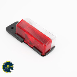 Clear/red halogen clearance light with rubber support