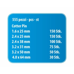 Split pin display 555 pieces