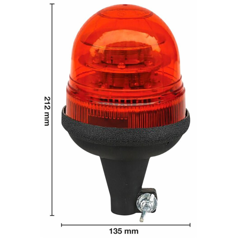 GEA 12-24 V series 16 LED flashing beacon with flexible base and stem mounting