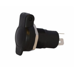 2-pole flush-mount socket 2P 6-24V with cap