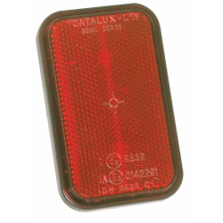 Rectangular reflector 98x62 mm red with 2 screws and nuts M6